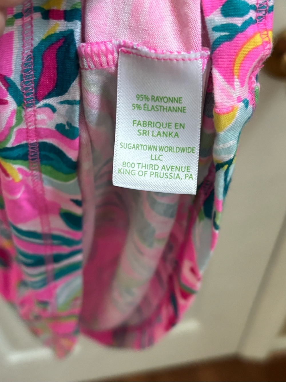 Lilly Pulitzer Pajama Nightshirt Plumeria Pink Im Feline Fine, SIZE Small, EUC - Picture 4 of 5